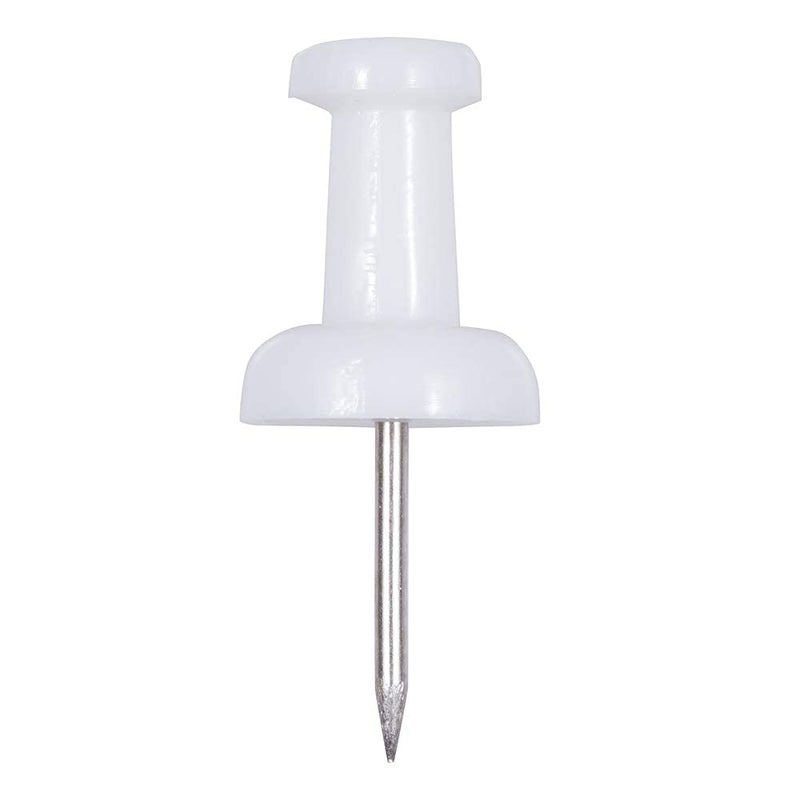 JAM PAPER Colorful Push Pins - White PushPins - 100/Pack - Image 3